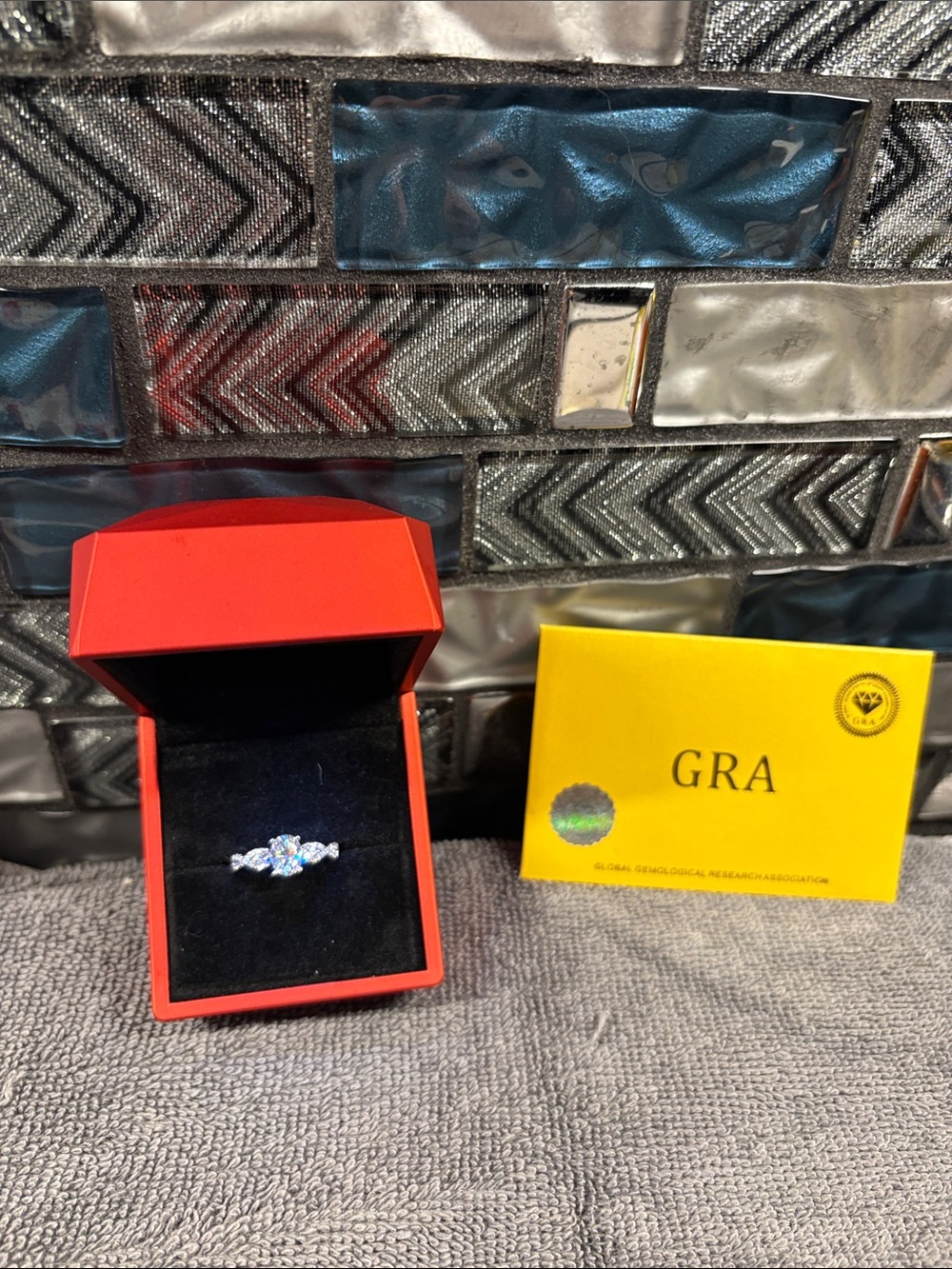 Grace Silver Ring with Clear Stones